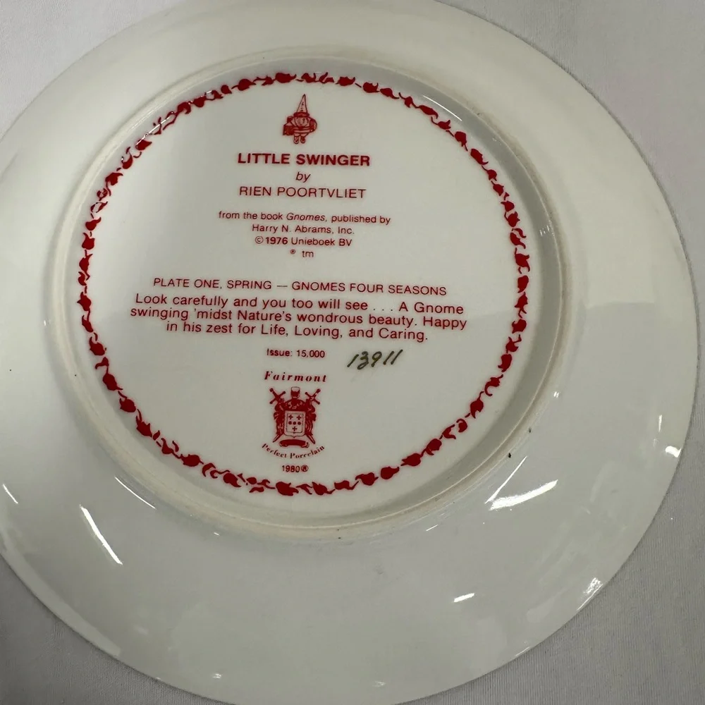 Vintage Rien Poortvliet “Gnomes Four Seasons” Collectible Plates (set of 4) - Picture 7 of 10